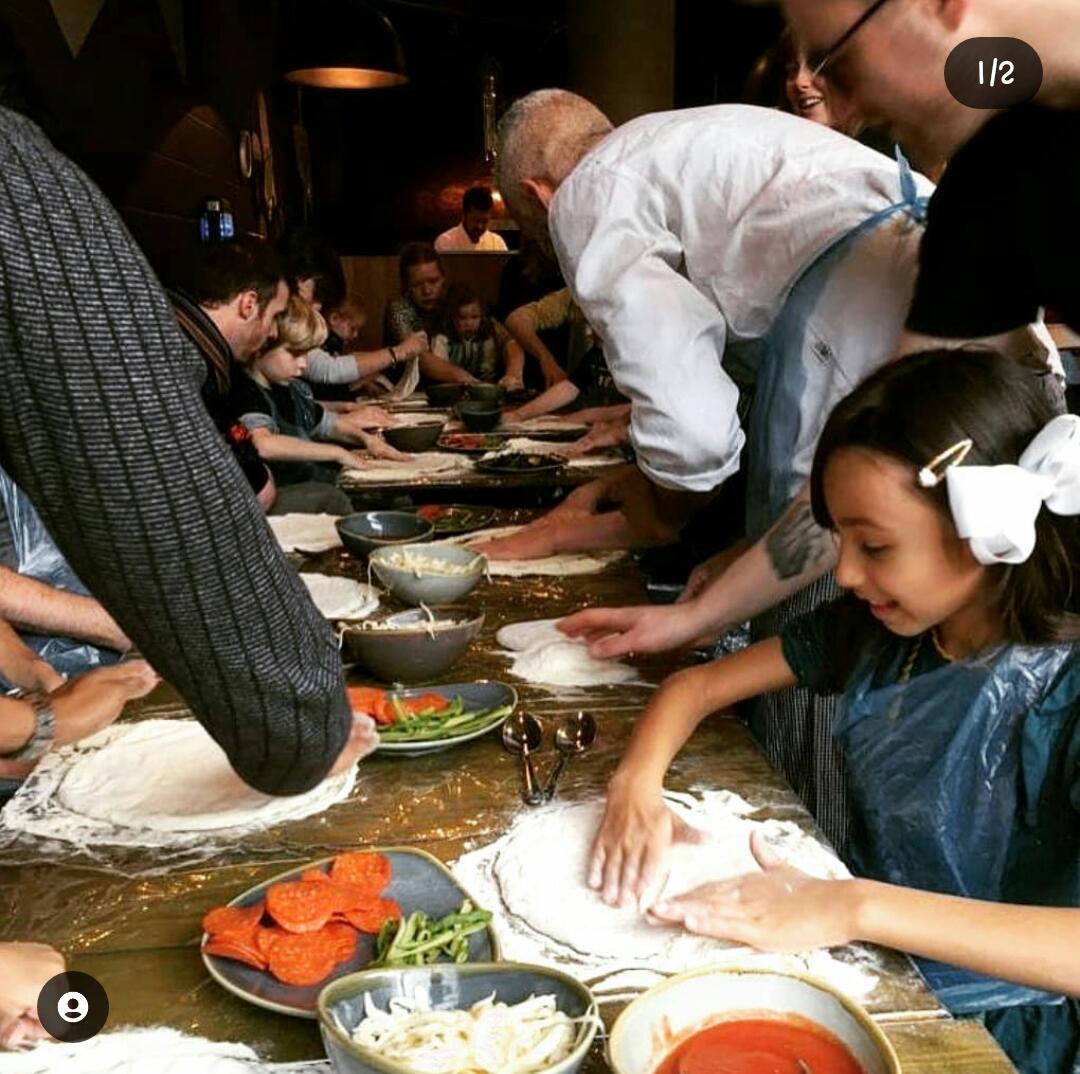 Pizza school event in progress